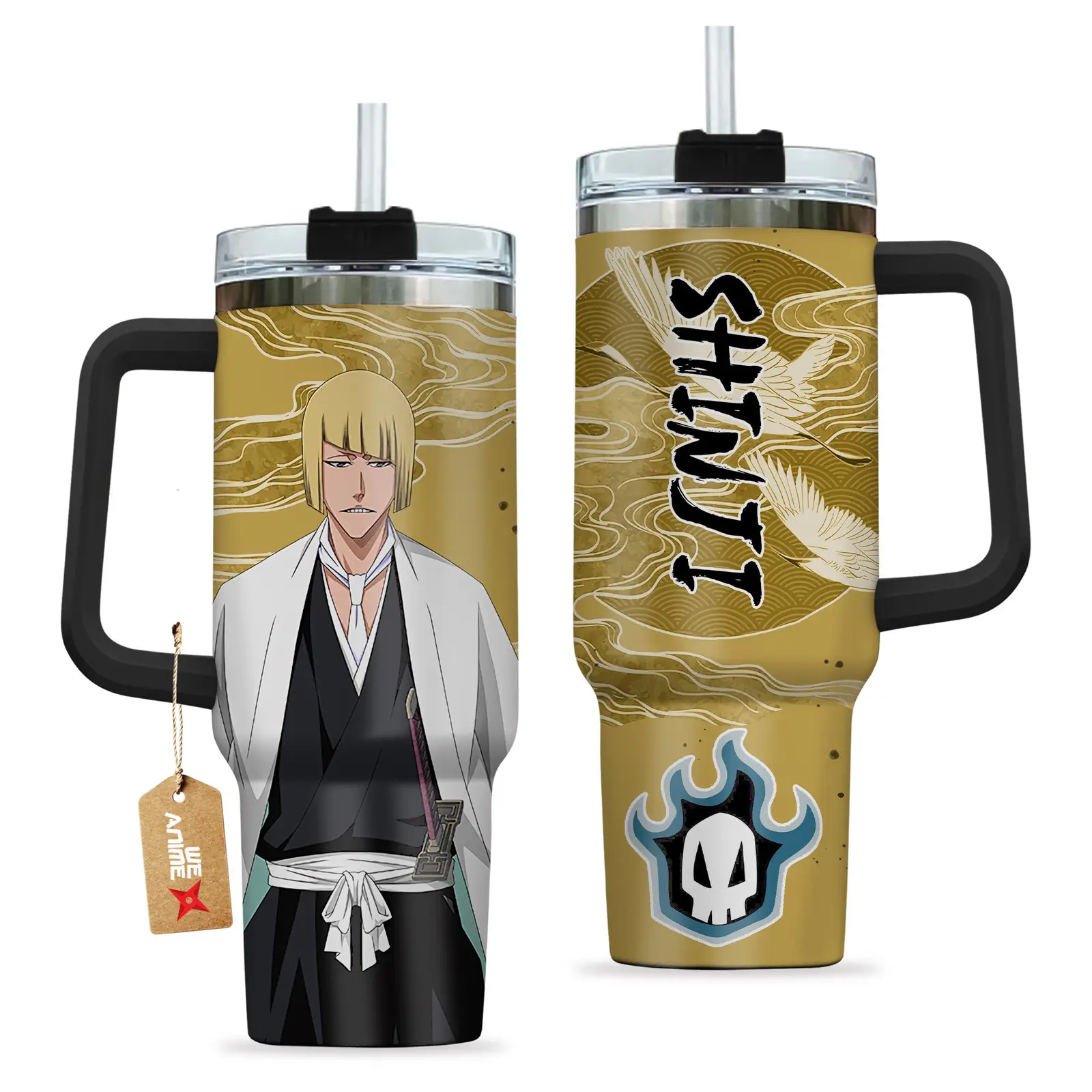 Shinji Hirako Bleach Anime Custom  Quencher   40oz Stainless Steel Tumbler With Handle HG
