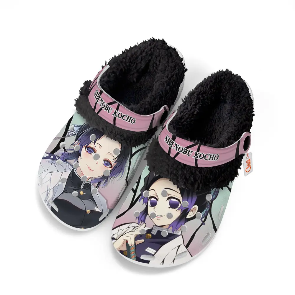 Shinobu Kocho Fleece-Lined Clogs Custom Name