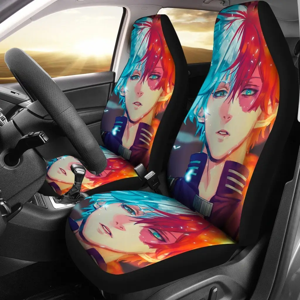 Shoto Todoroki Car Seat Covers MHA Anime Car Accessories