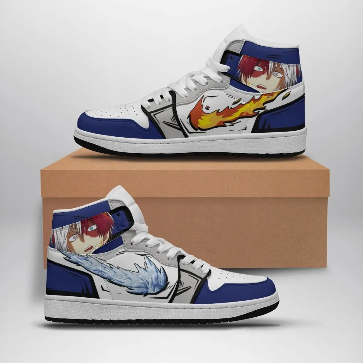 Shoto Todoroki My Hero Academia Air Jordan 1 Shoes