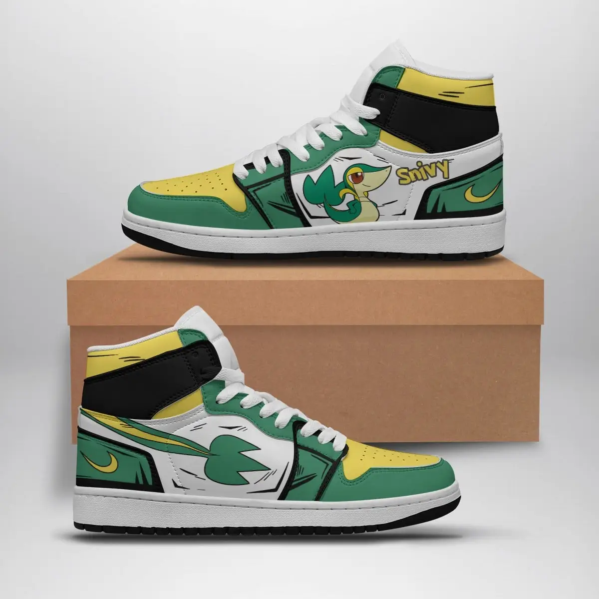 Snivy Pokemon Air Jordan 1 Shoes
