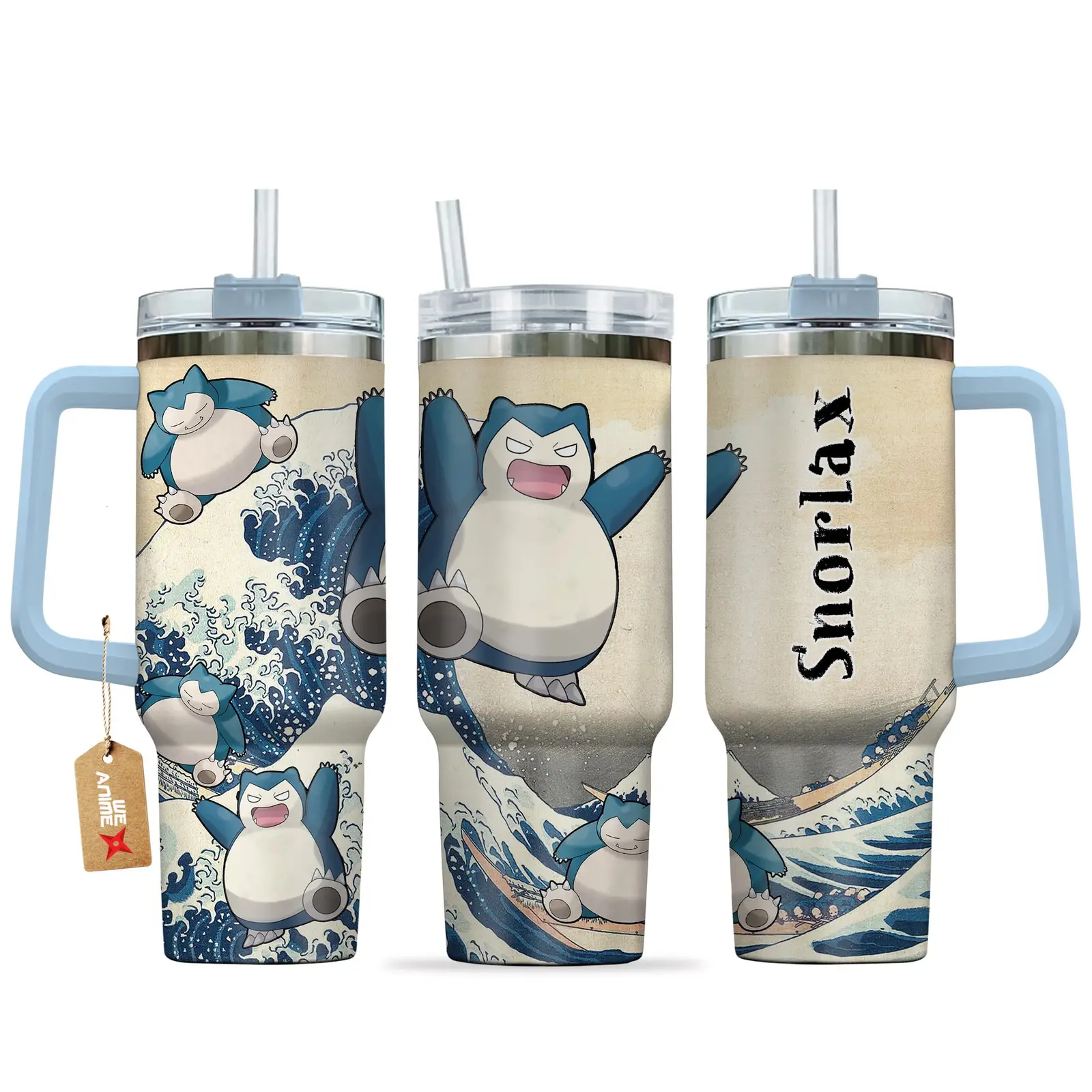 Snorlax Anime Tumbler 40oz Kanagawa Collection