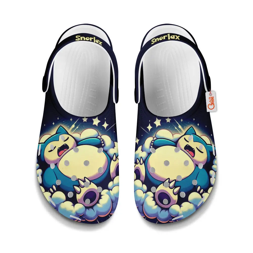 Snorlax Edition Custom Anime Clogs Art Style