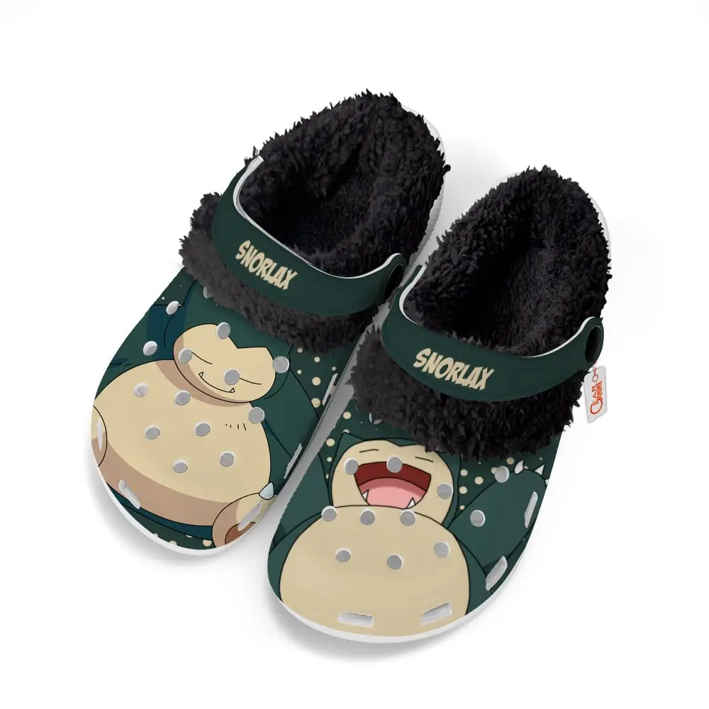 Snorlax Edition Fleece-Lined Clogs Personalized Name