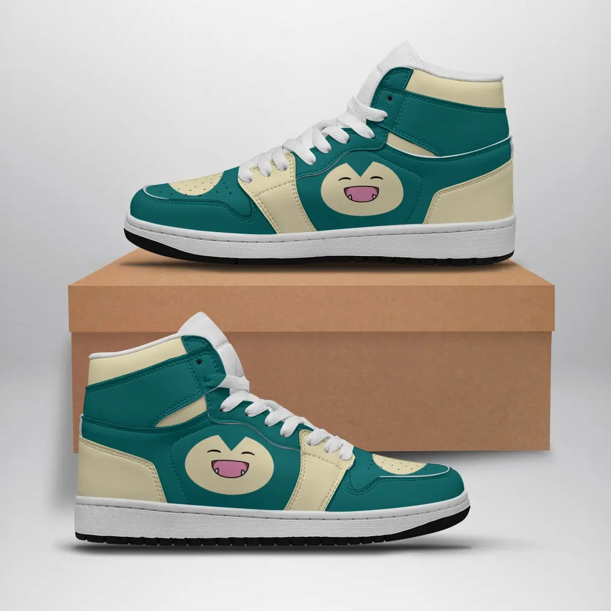 Snorlax Face Pokemon Air Jordan 1 Shoes