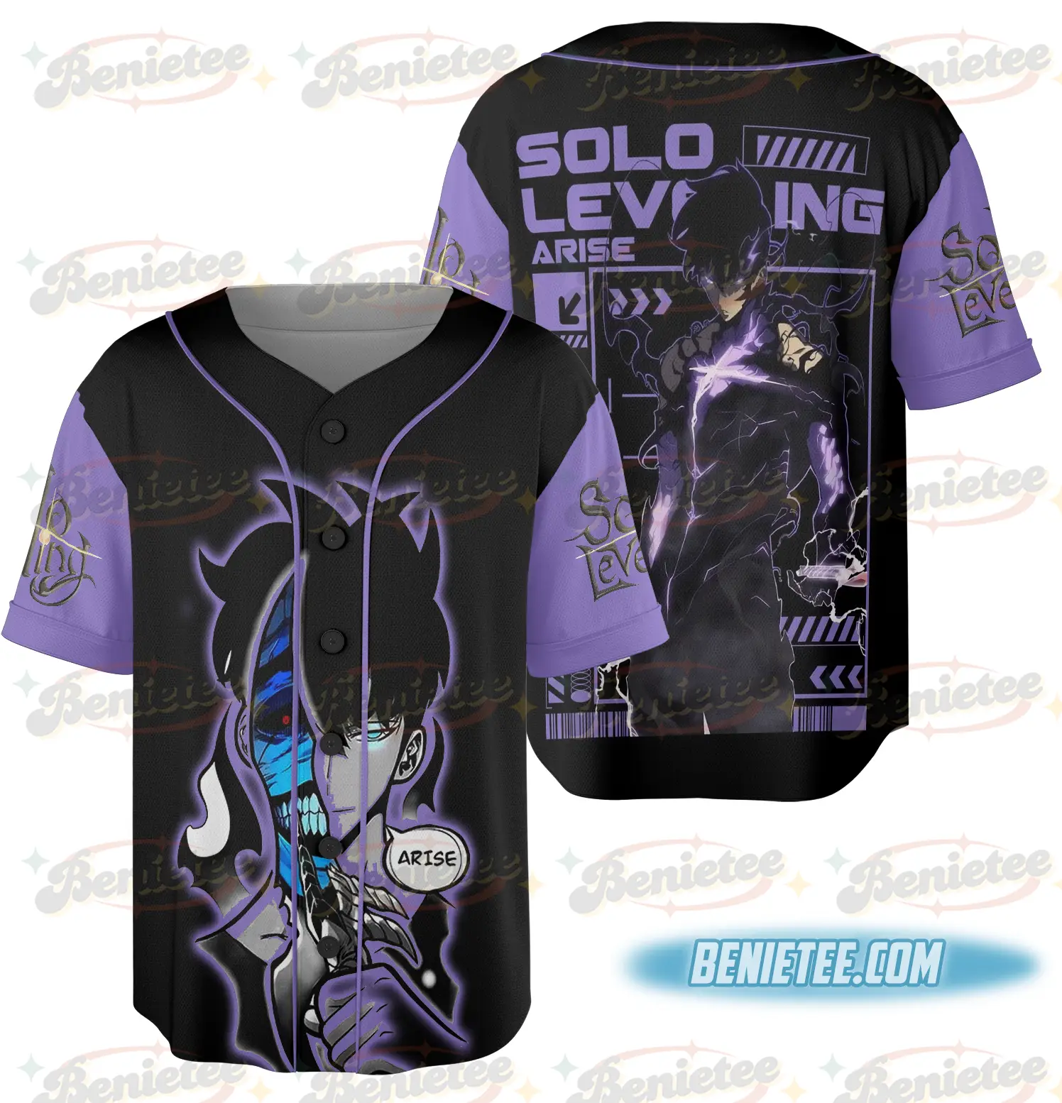 SOLO LEVELING Anime Round Baseball Jersey for men Boys and Girls - Benietee Shop