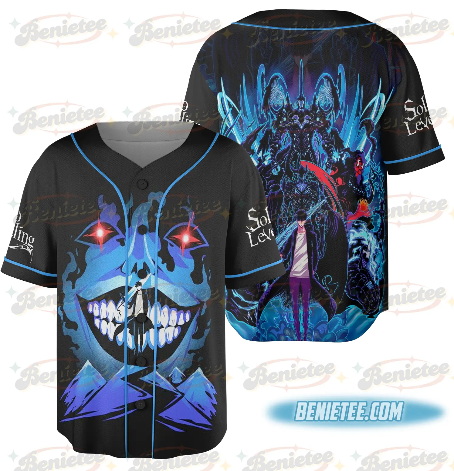 Solo Leveling Arise Jersey, Vintage Anime Hunter Tee, Distressed Gift for Fans, Retro Sung Jin-Woo Baseball Jersey for Men Women - Benietee Shop