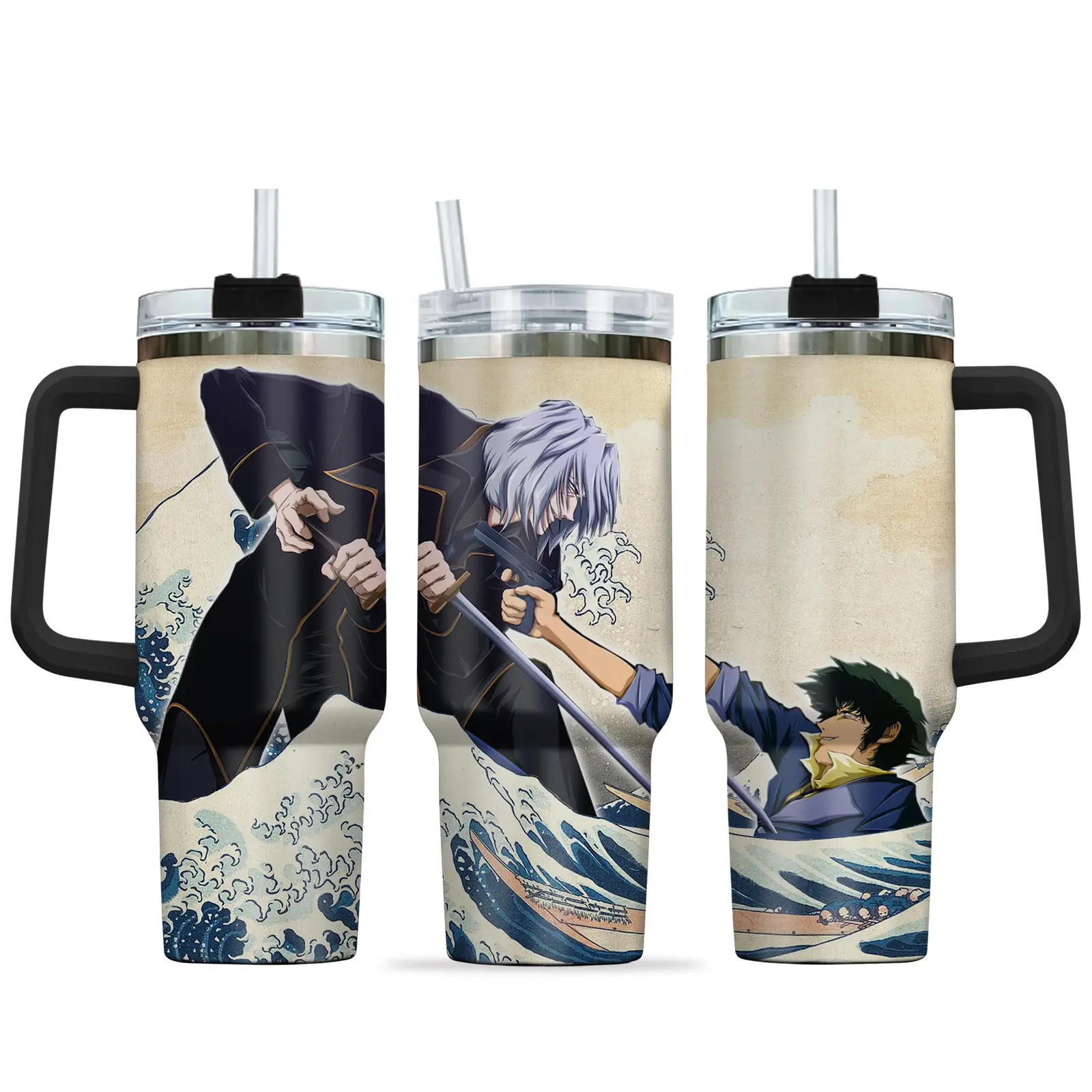 Spike - Vicious 40oz Travel Tumbler With Handle Rivalries Kanagawa Collection