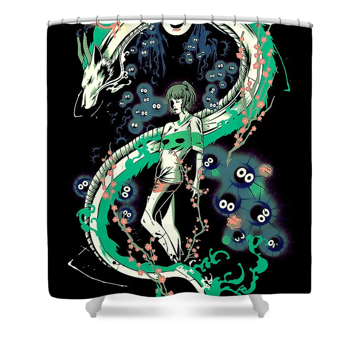 Spirited Grafiti Shower Curtain | Anime Shower Curtains