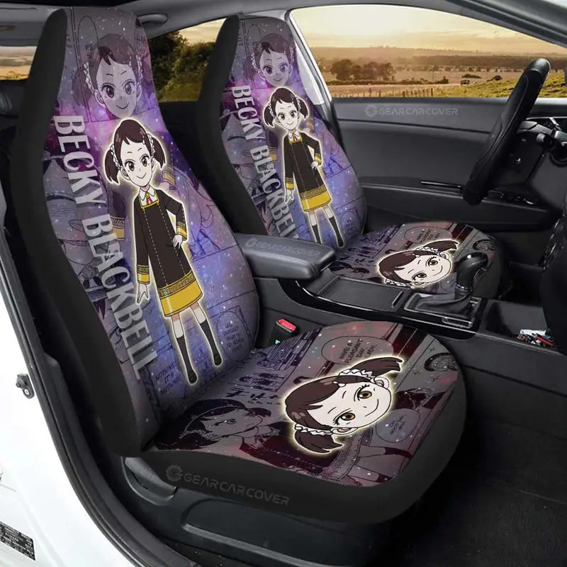 Spy x Family Anime Car Seat Covers Custom Becky Blackbell Galaxy Style Car Accessories 