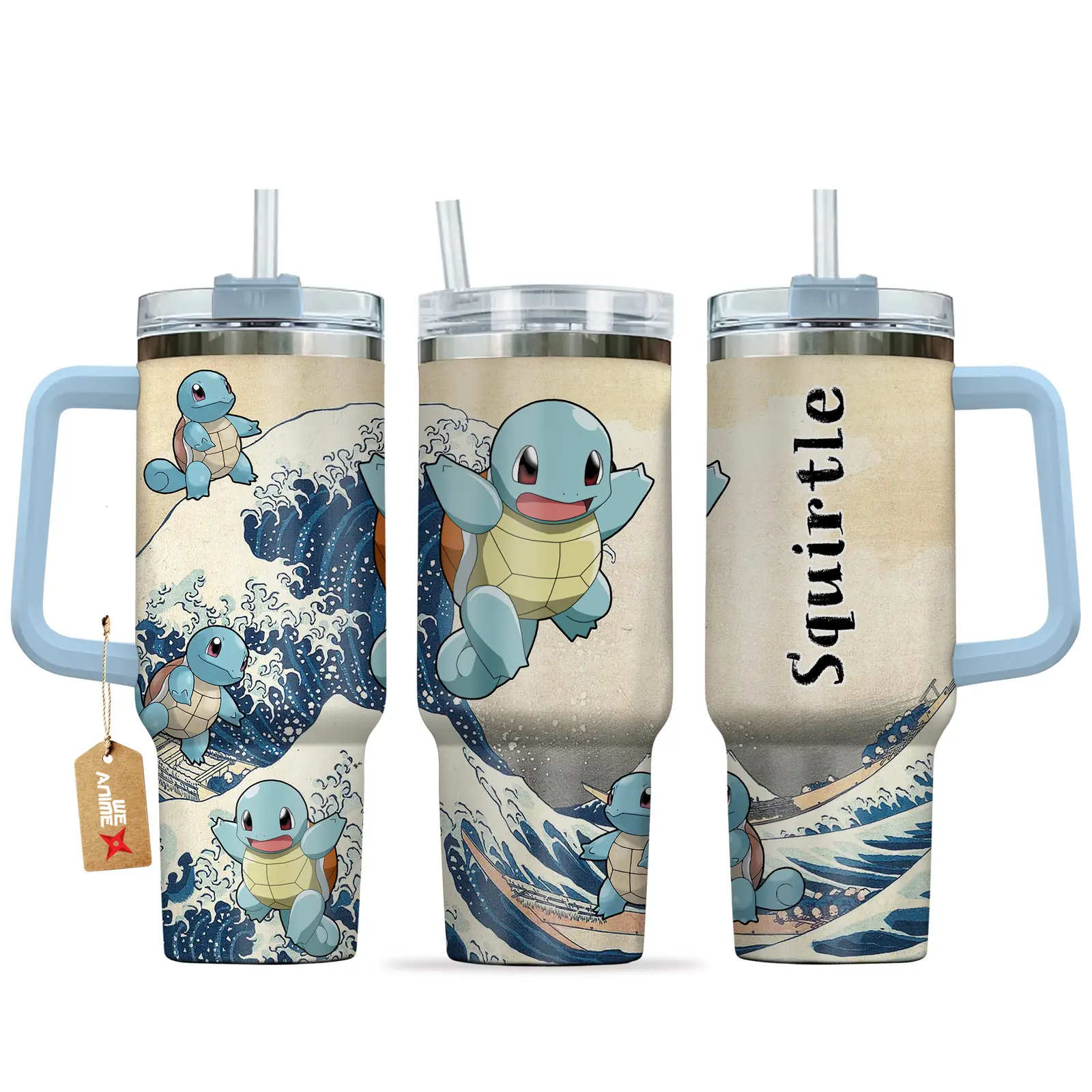 Squirtle Anime Tumbler 40oz Kanagawa Collection