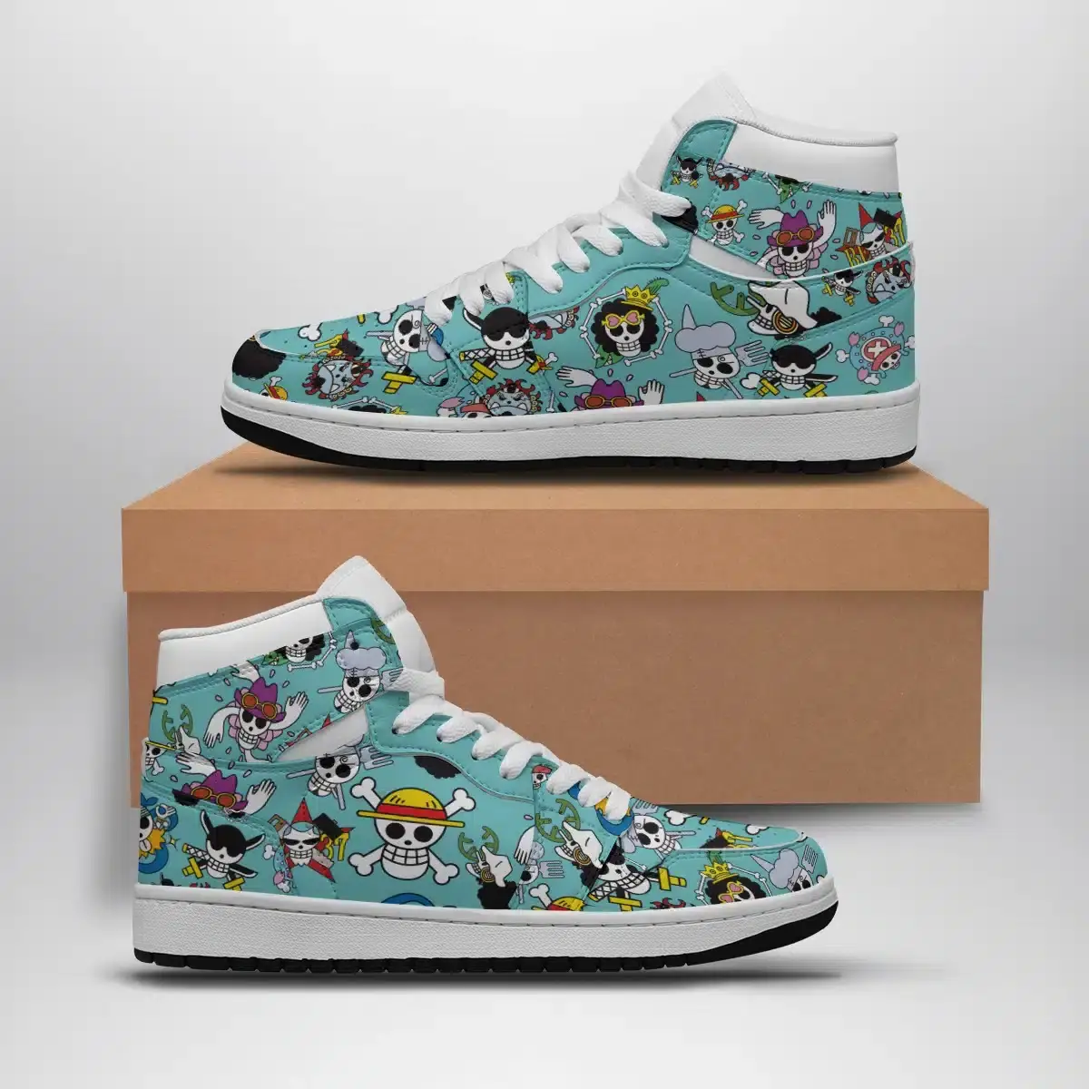 Strawhats Jolly Roger One Piece Air Jordan 1 Shoes