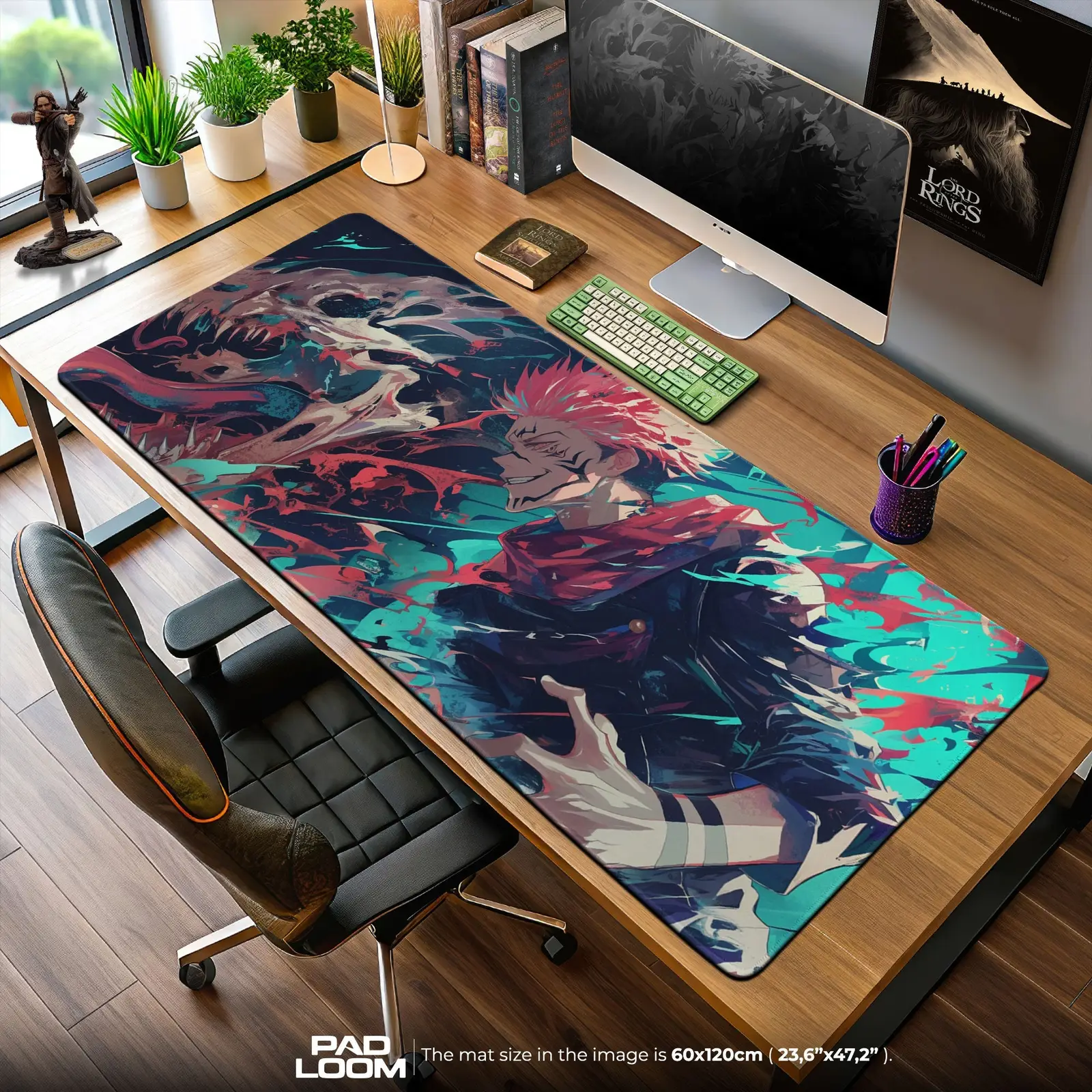 Sukuna Demonic Grin Mouse Pad, Jujutsu Kaisen Gaming Desk Mat