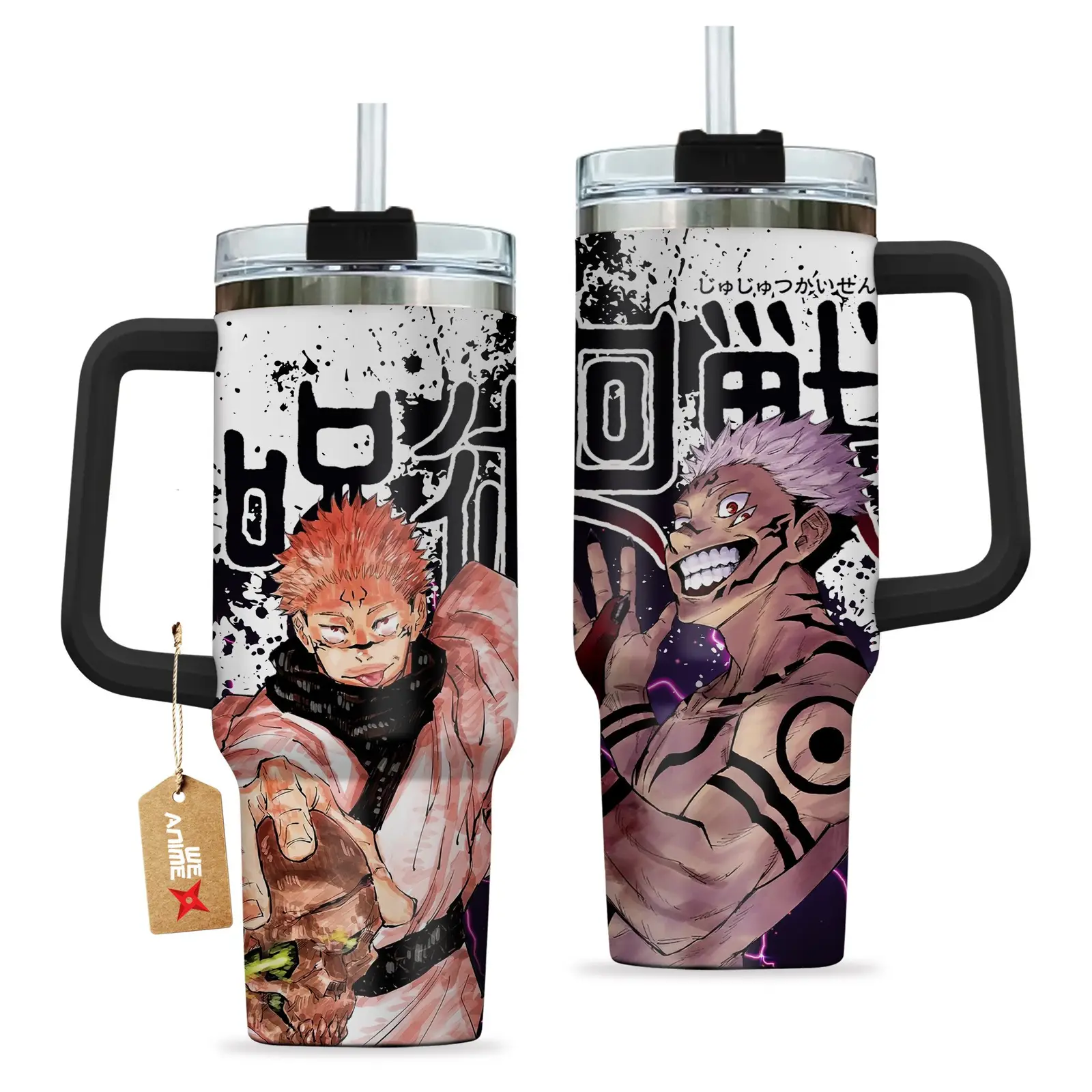 Sukuna Ryomen Jujutsu Kaisen Anime Custom  Quencher   40oz Stainless Steel Tumbler With Handle HG