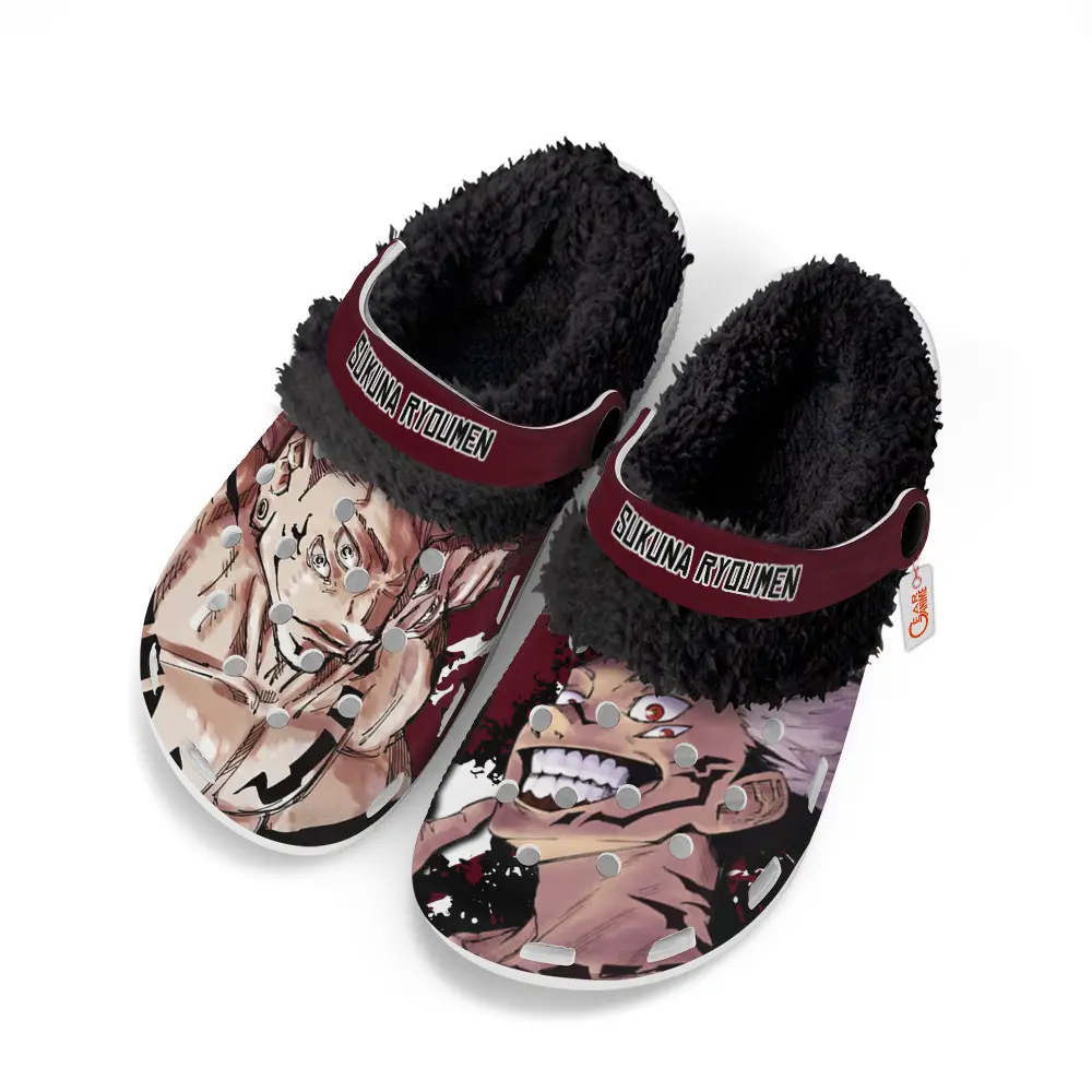 Sukuna Ryoumen Edition Fleece-Lined Clogs Personalized Name