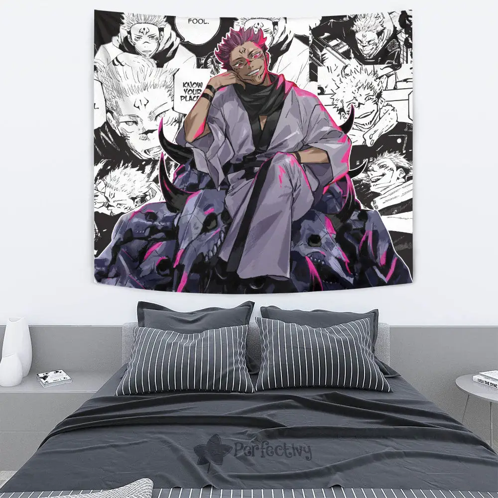 Sukuna Ryoumen Tapestry Custom Anime Manga Wall Decor
