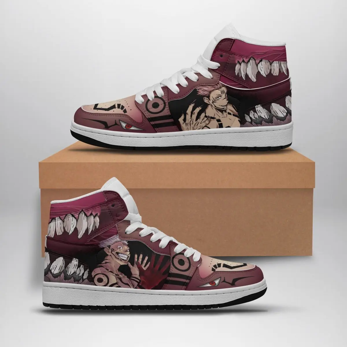 Sukuna Teeth Jujutsu Kaisen Air Jordan 1 Shoes