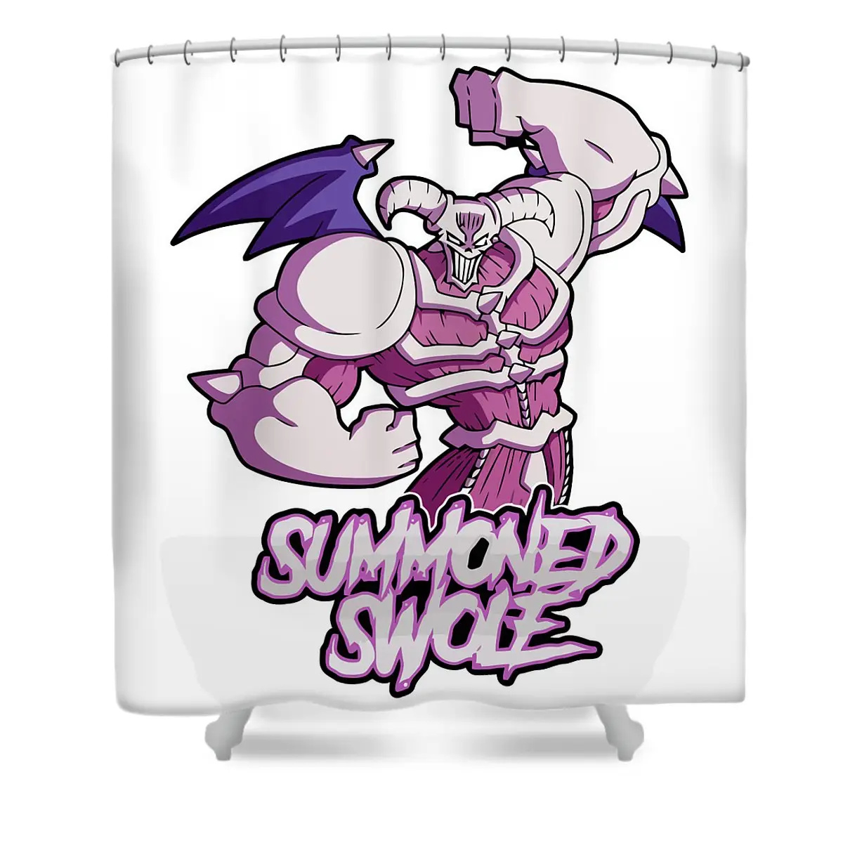 Summoned Swole Shower Curtain | Anime Shower Curtains