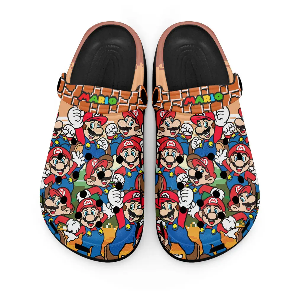 Super Mario Clogs Sandals Pattern Style