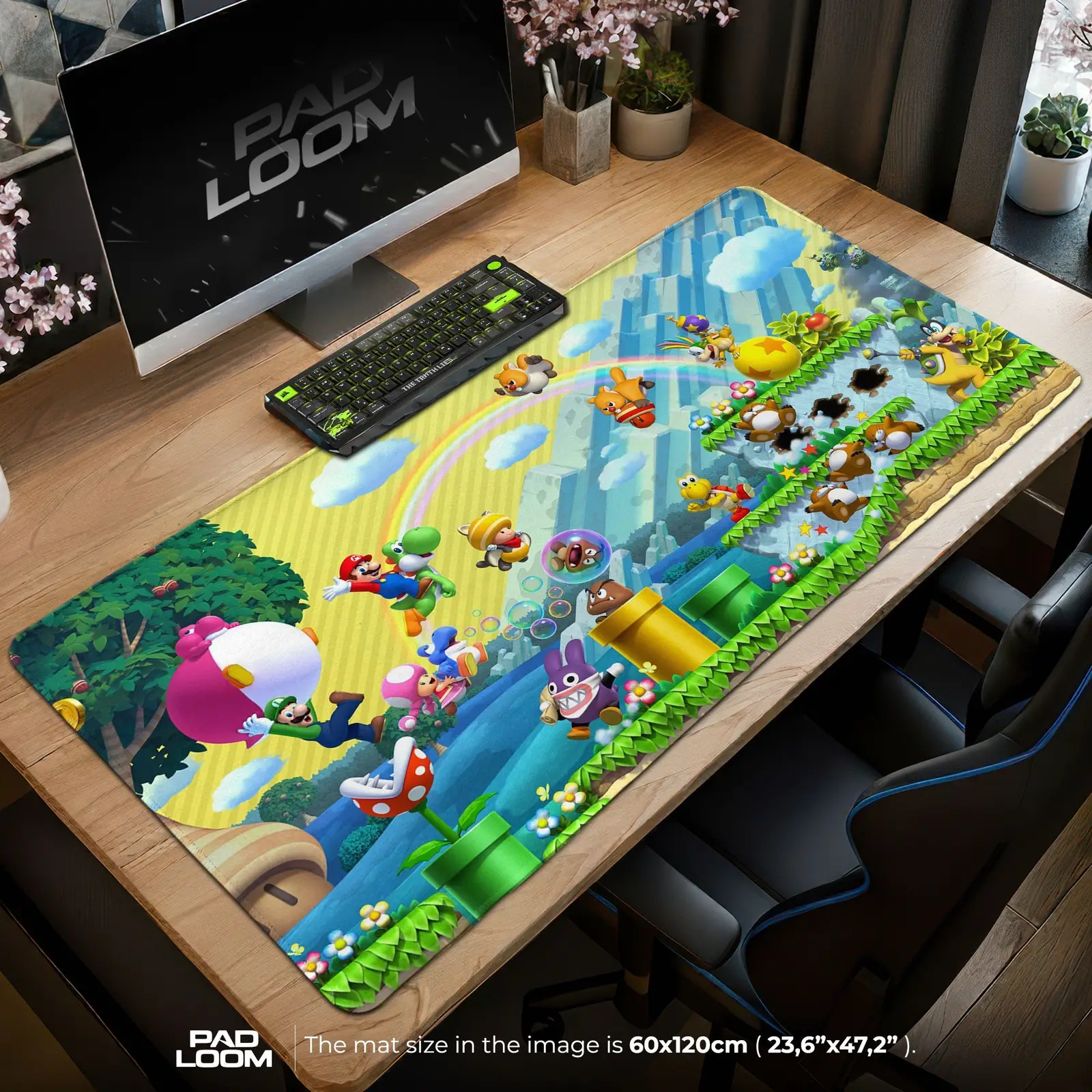 Super Mario Mouse Pad - Colorful Adventure Gaming Desk Mat