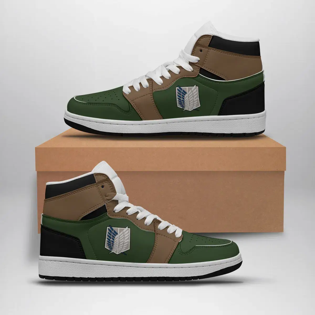 Survey Corps Attack On Titan Air Jordan 1 Shoes