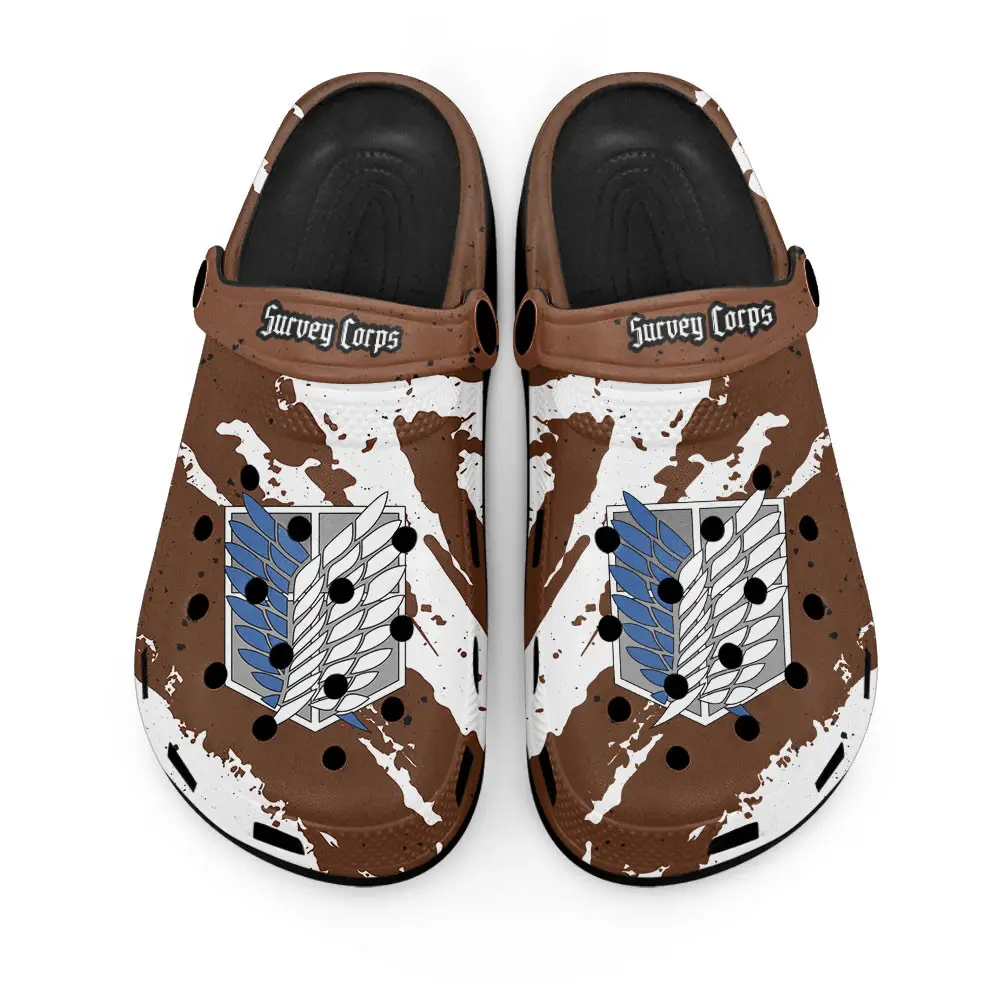 Survey Corps Brown Personalized Anime Clogs