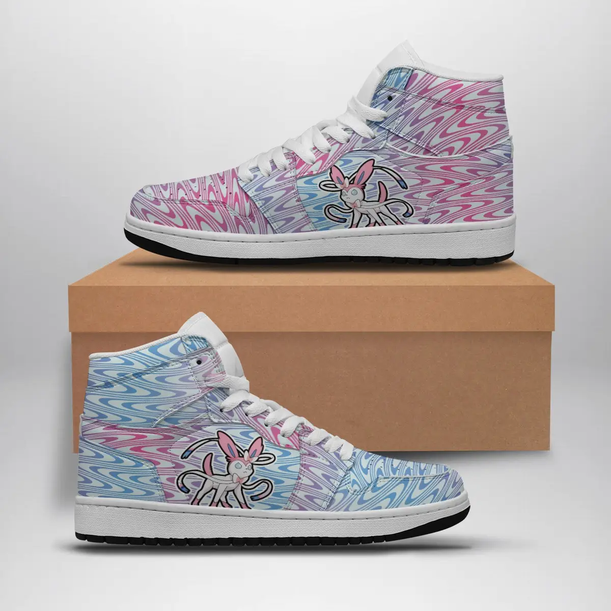 Sylveon Trippy Pokemon Air Jordan 1 Shoes
