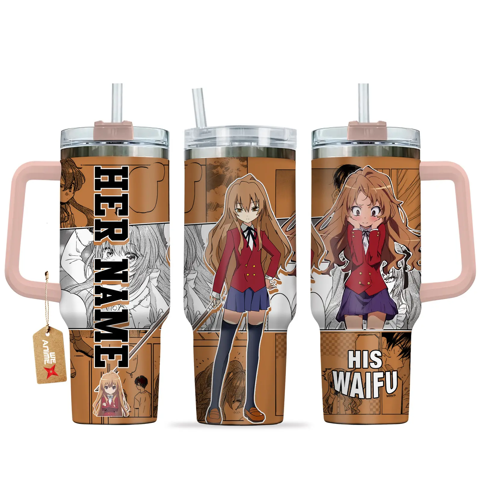 Taiga Aisaka - 40oz Travel Tumbler Name - Senpai Waifu Collection