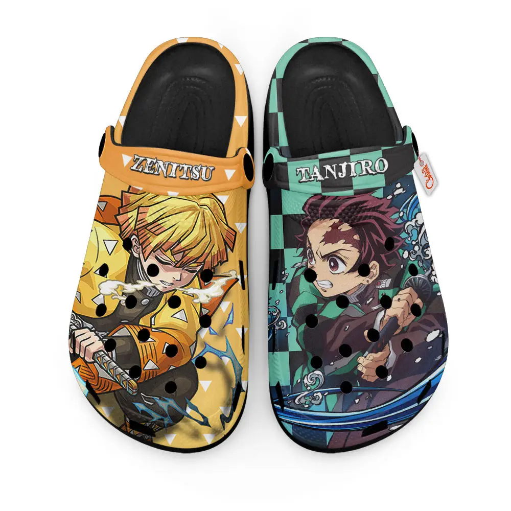 Tanjiro and Zenitsu Edition Custom Anime Clogs Breathing Form