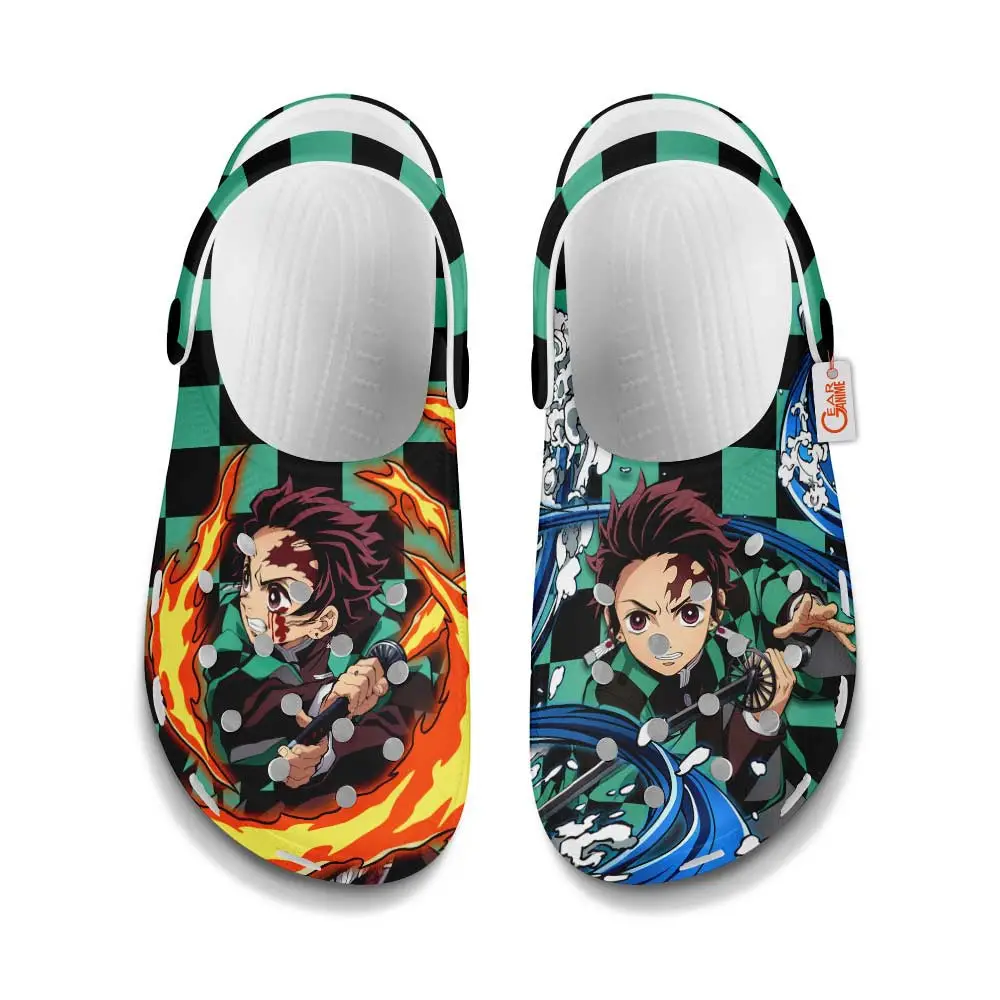 Tanjiro Fire and Water Breathing Edition Custom Anime Clogs