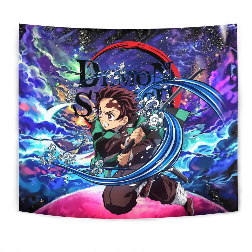 Tanjiro Tapestry Custom Galaxy Anime Wall Decor