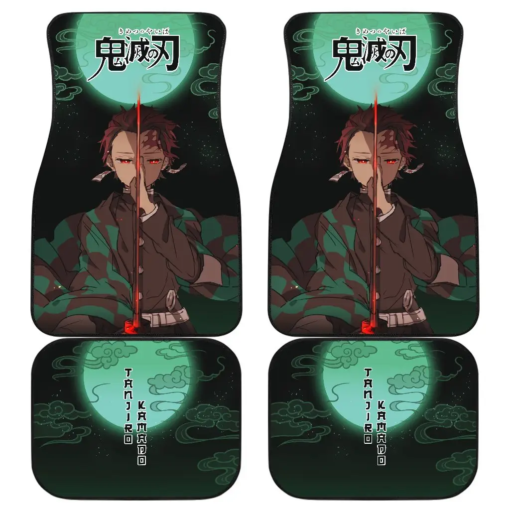 Tanjirokamado Demon Slayer Under The Moon Car Floor Mats Anime