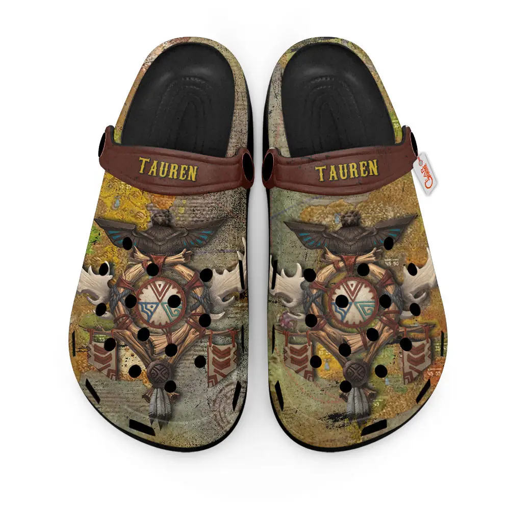 Tauren World Of Warcraft Edition Premium Clogs for True Fans Custom Name