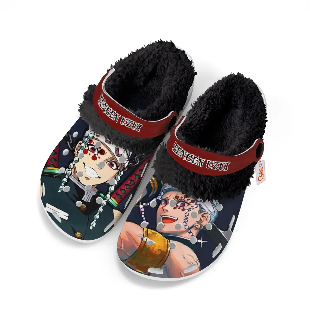 Tengen Uzui Edition Fleece-Lined Clogs Personalized Name