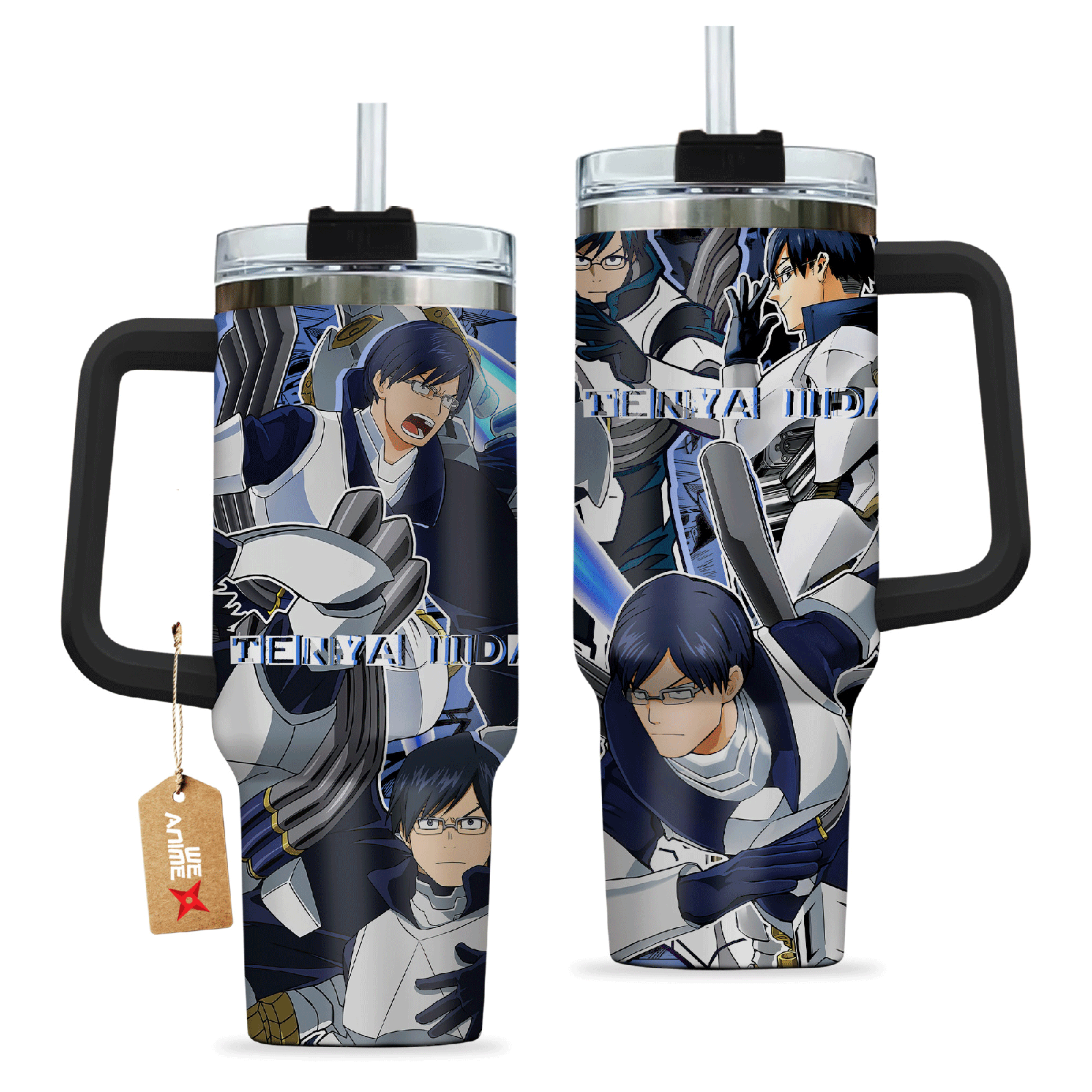 Tenya Iida Boku no H3ro Acad3mia Anime Custom  Quencher   40oz Stainless Steel Tumbler With Handle HG