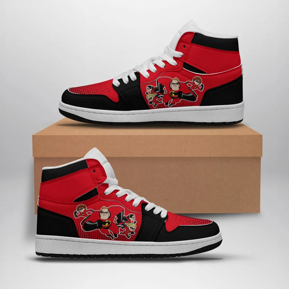 The Incredibles Disney Air Jordan 1 Shoes