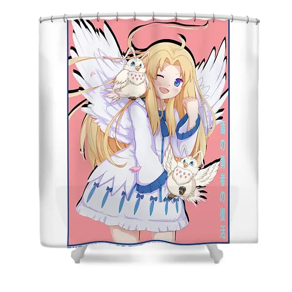 The Rising Of The Shield Hero Angel Filo Shower Curtain | Anime Shower Curtains