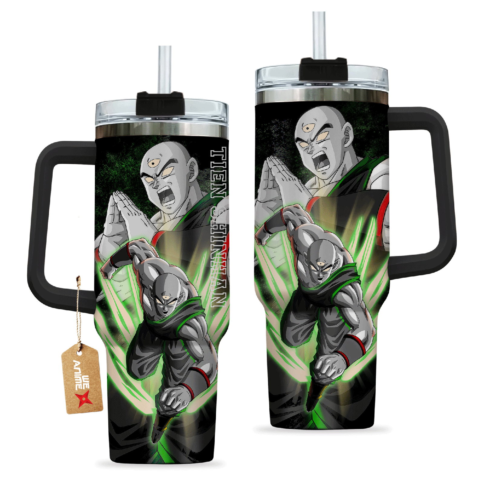 Tien Shinhan Dragon Ball Anime Custom  Quencher   40oz Stainless Steel Tumbler With Handle HG