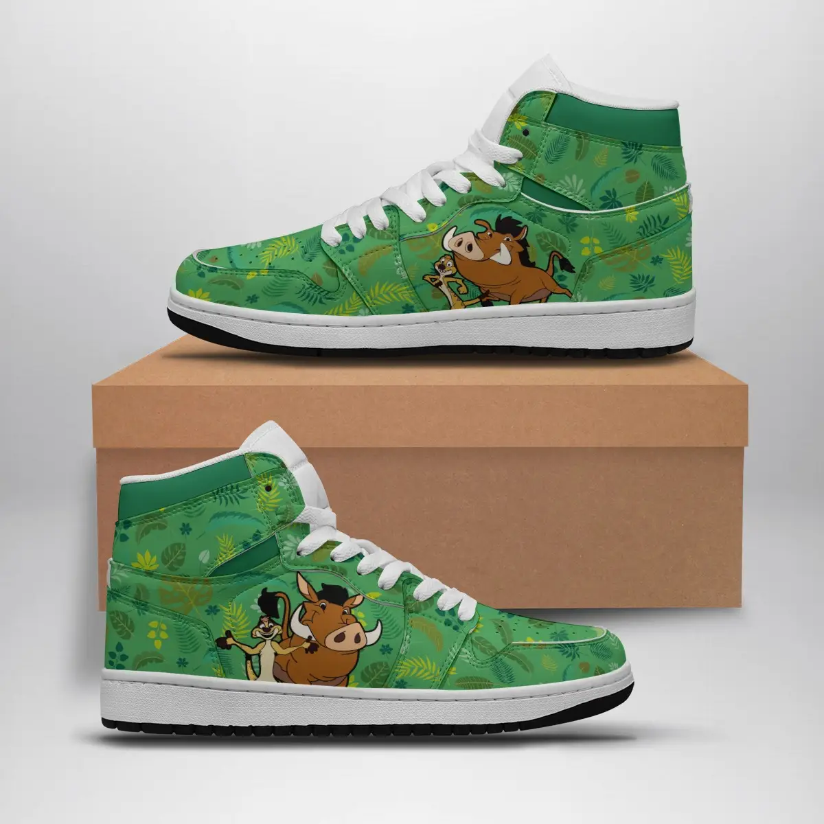 Timon and Pumba Disney Air Jordan 1 Shoes
