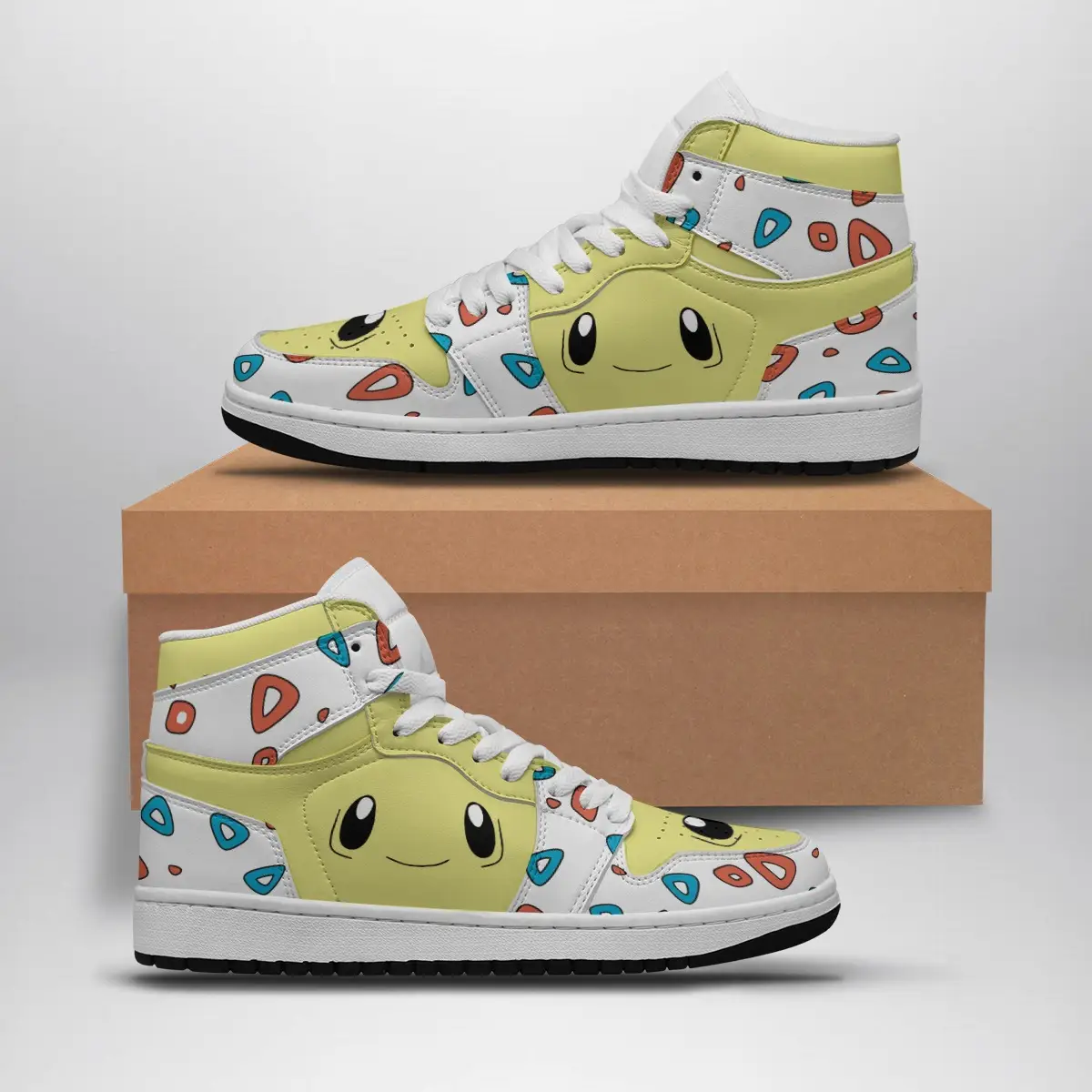 Togepi Face Pokemon Air Jordan 1 Shoes