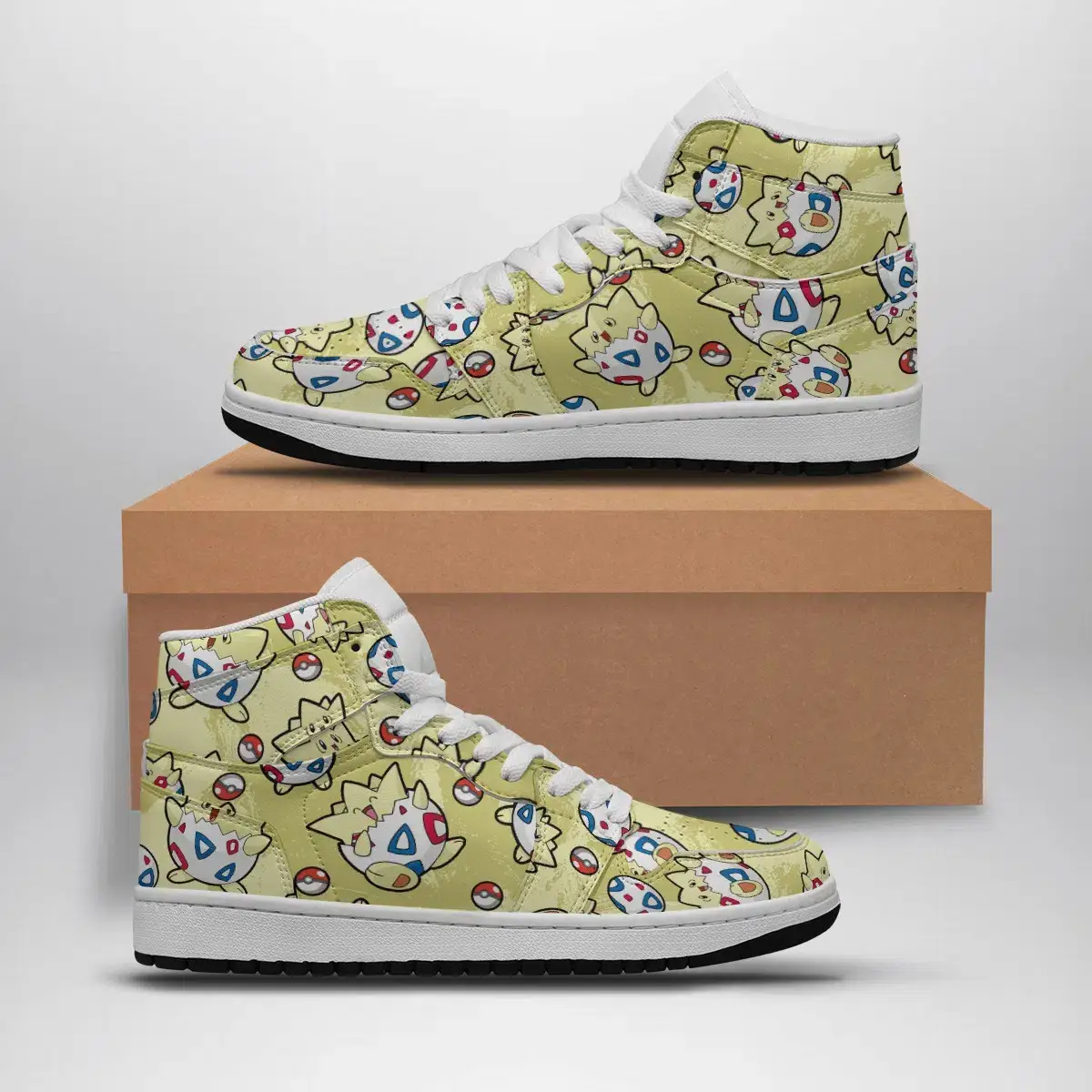 Togepi Pattern Pokemon Air Jordan 1 Shoes