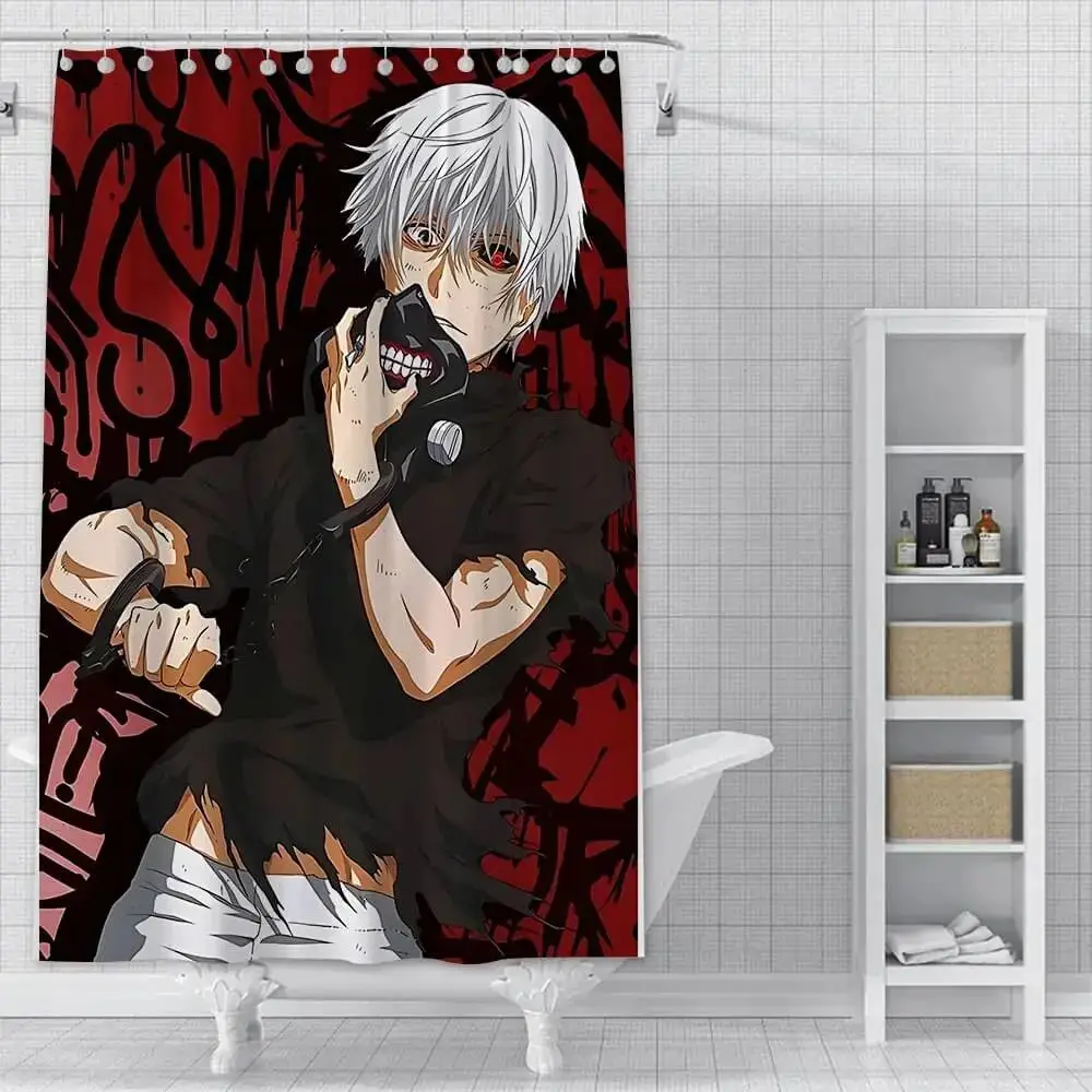 Tokyo Ghoul Colorful 3D Shower Curtains