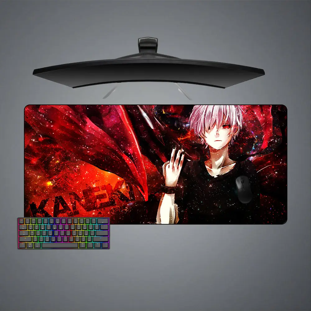 Tokyo Ghoul Ken Kaneki DesignAnime Keyboard Mat Gaming Mouse Pad, Computer Desk Mat