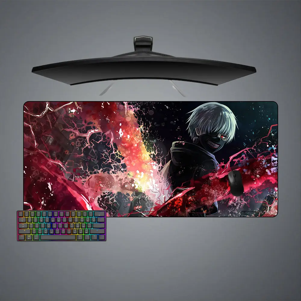 Tokyo Ghoul Looking Back DesignAnime Keyboard Mat Gaming Mouse Pad, Computer Desk Mat