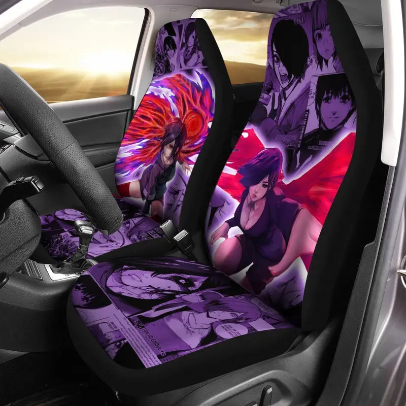 Tokyo Ghoul Touka Kirishima Car Seat Covers Custom Anime Car Accessories 