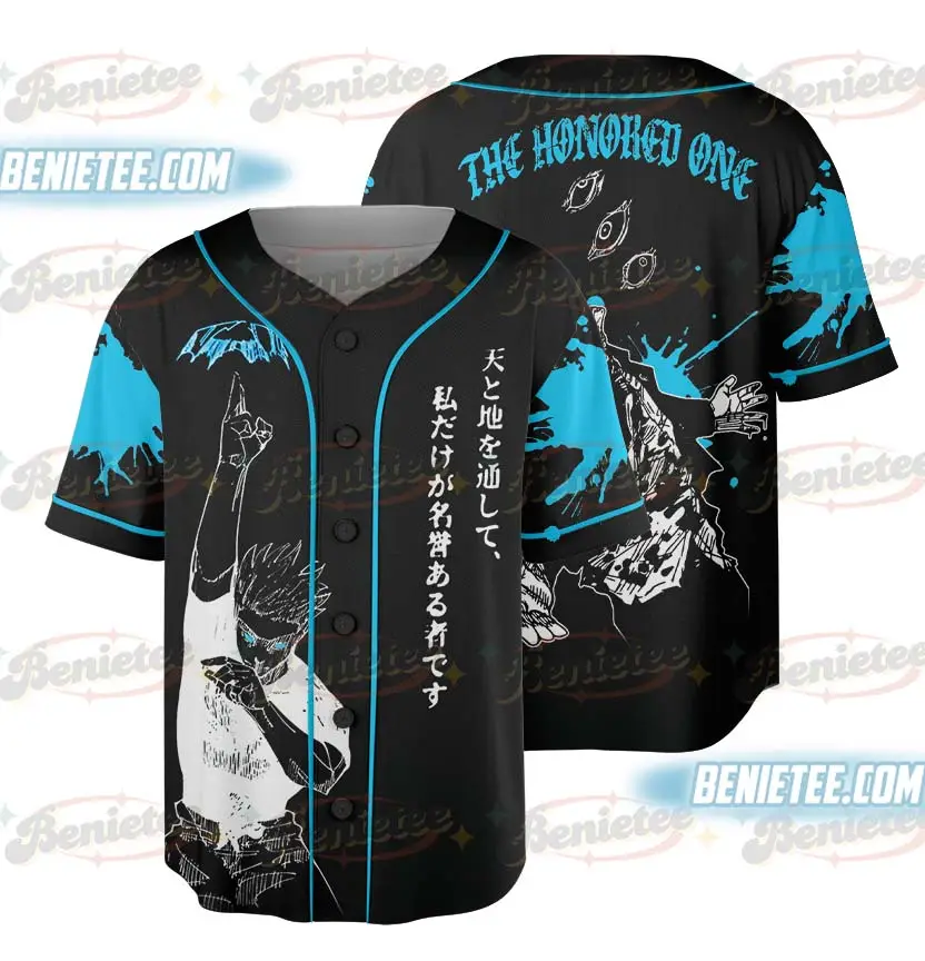 Tokyo Jujutsu High Anime Pure Cotton Oversized Baseball Jersey for Men and Women - Benietee Shop