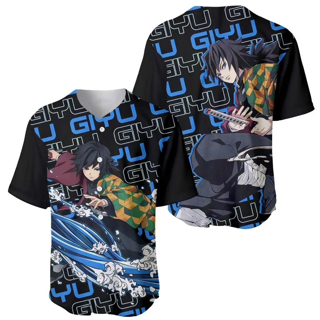 Tomioka Giyu - Demon Slayer Baseball Jersey Anime Japan Style - Benietee Shop