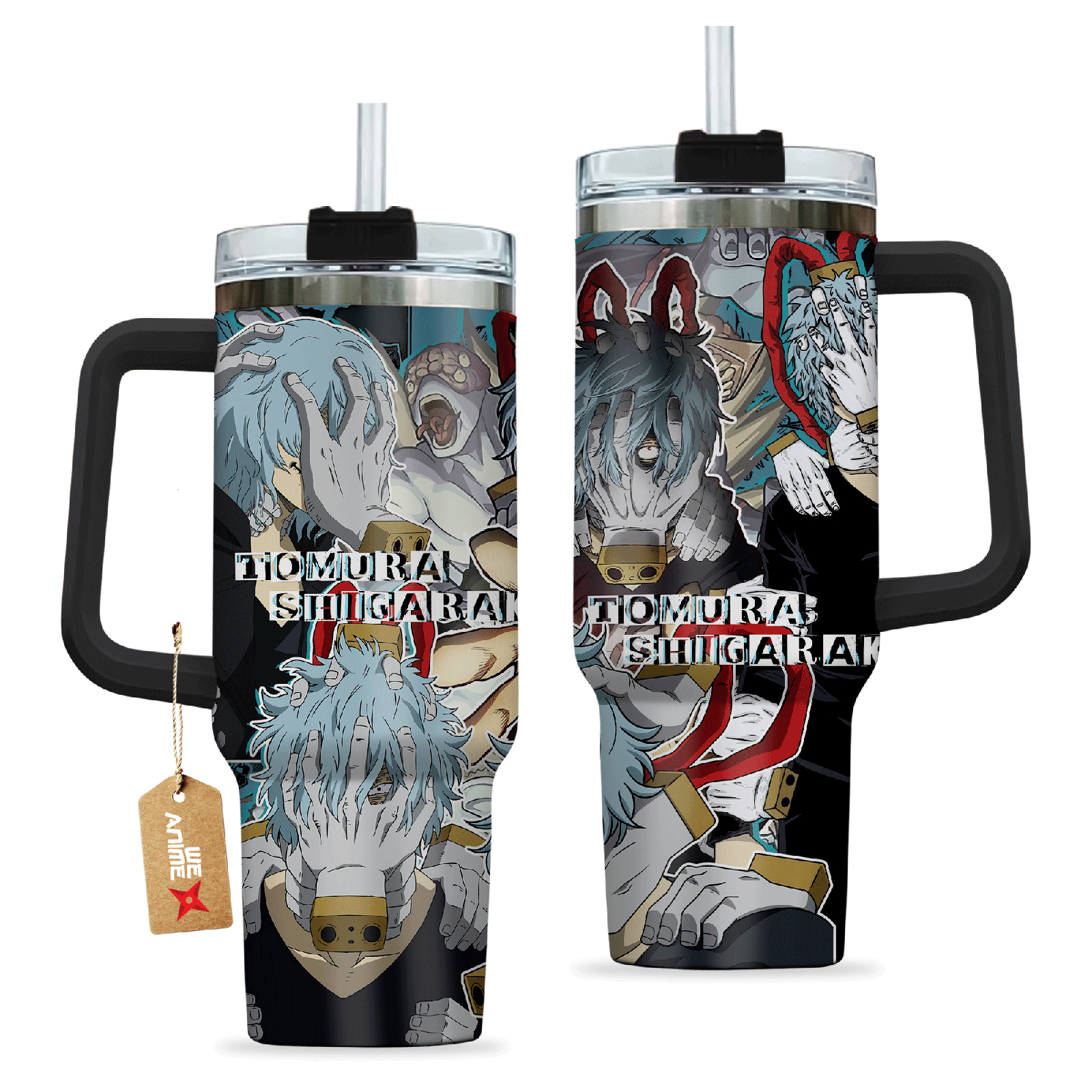 Tomura Shigaraki Boku no H3ro Acad3mia Anime Custom  Quencher   40oz Stainless Steel Tumbler With Handle HG