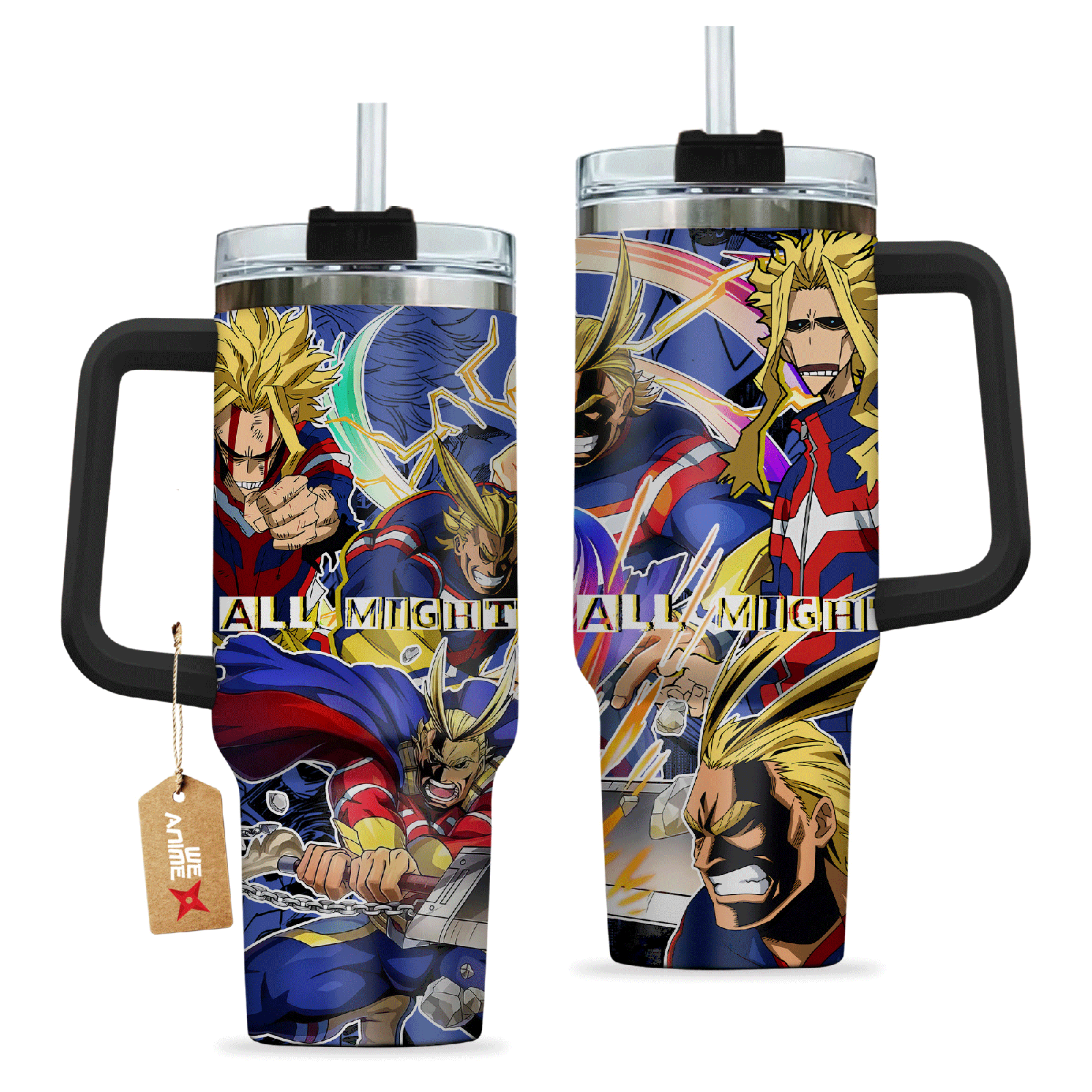 Toshinori Yagi All Might Boku no H3ro Acad3mia Anime Custom  Quencher   40oz Stainless Steel Tumbler With Handle HG