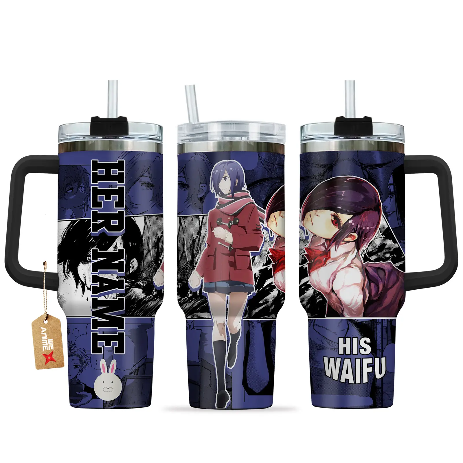 Touka Kirishima - 40oz Travel Tumbler Name - Senpai Waifu Collection